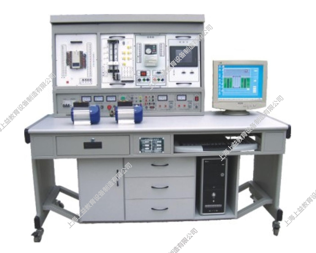 SYPLC-104A網(wǎng)絡型PLC可編程控制器/變頻調(diào)速及電氣控制實驗裝置（PLC、變頻器、觸摸屏、電氣控制）